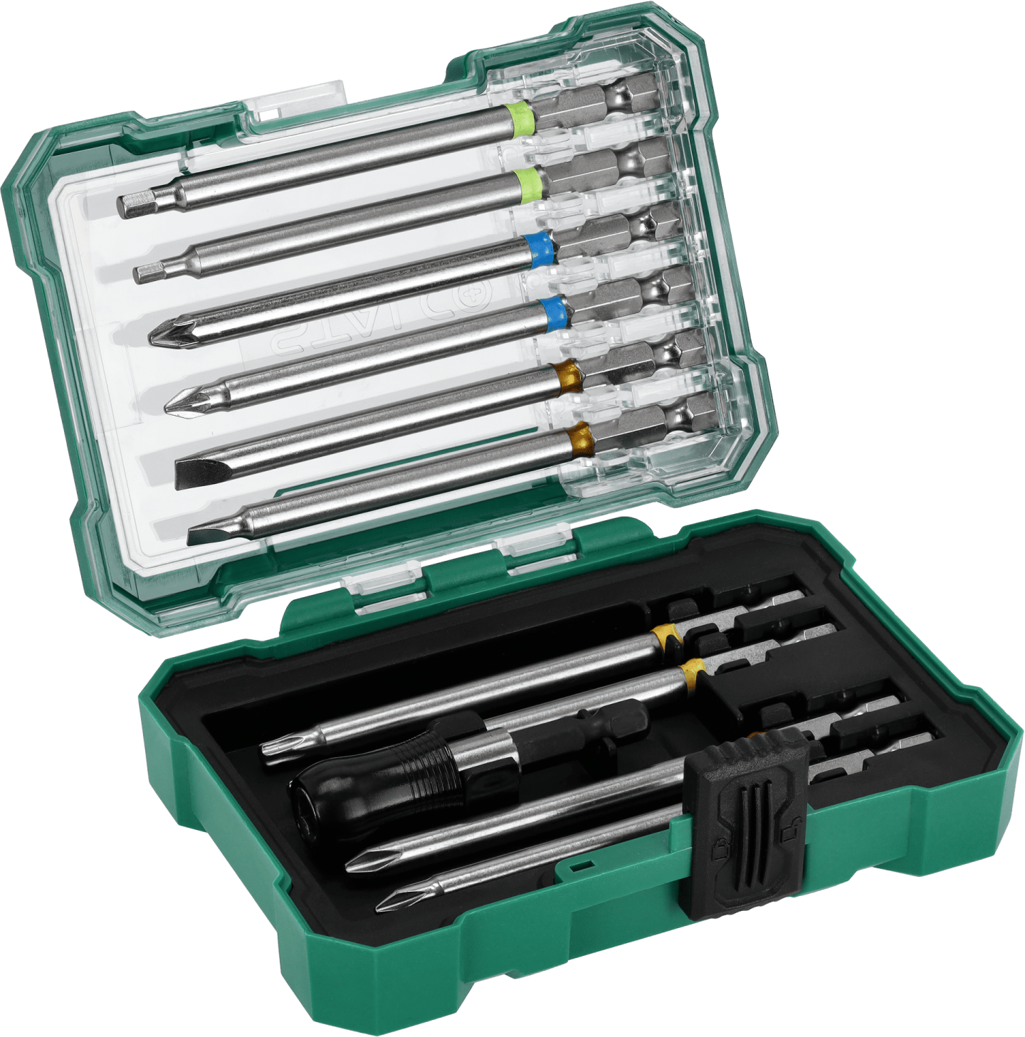 Bit and accessory set 1/4", 11 elements