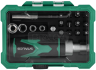 Bit, socket and accessory set 1/4&#34;, 19 elements