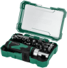 Bit, socket and accessory set 1/4&#34;, 19 elements