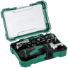 Bit, socket and accessory set 1/4&#34;, 19 elements