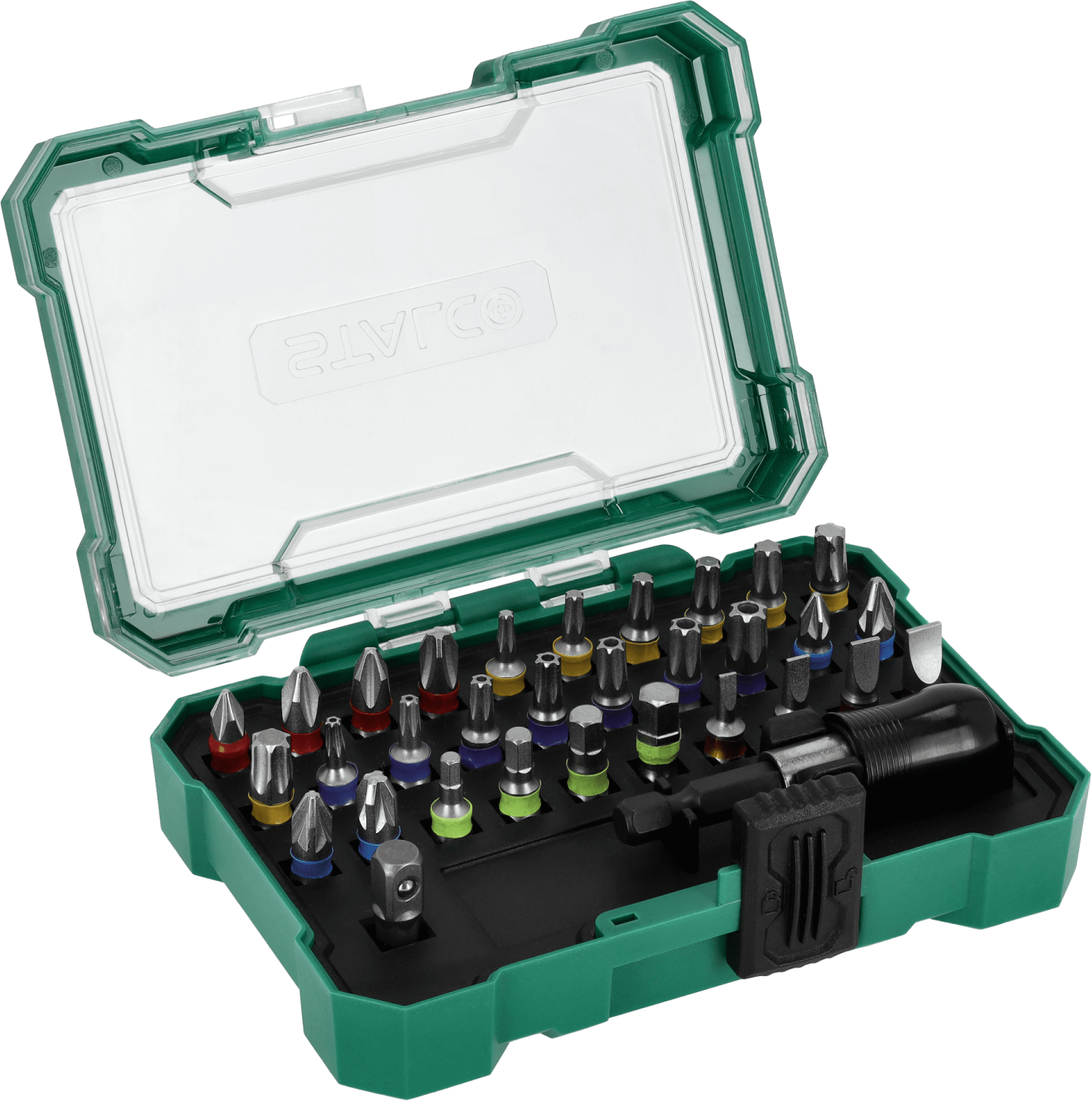 Bit and adapter set 1/4", 32 elements