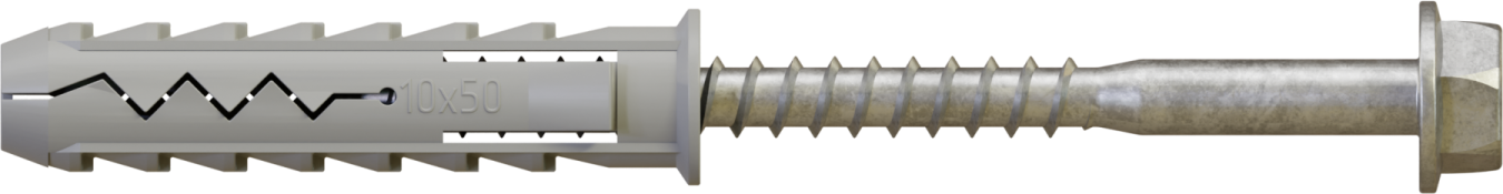 Kołek rozporowy z wkrętem łeb sześciok. K-10/6x100 (100/600) STALCO K10100