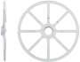 Pressure flange for fastening the insulation