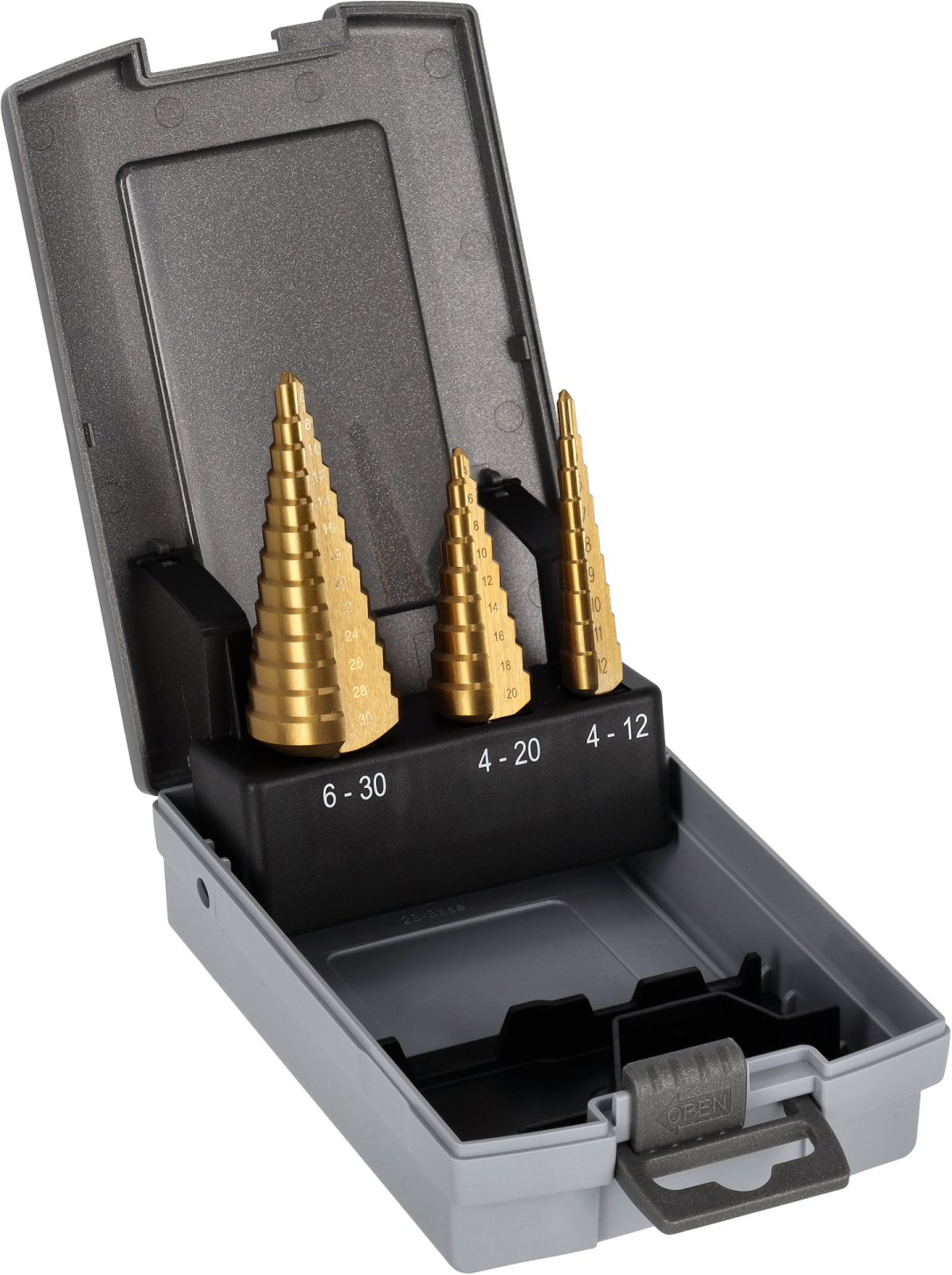 HSS-TiN Step Drill Bit set 3pcs Drill/Impact/Chuck  STALCO PERFECT S-72534