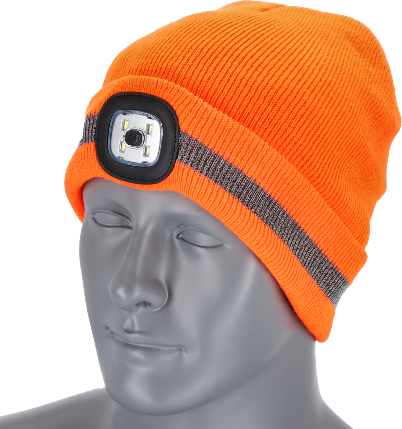 Winter cap with light RAY FLUO orange 54-60 ONE SIZE STALCO S091491036
