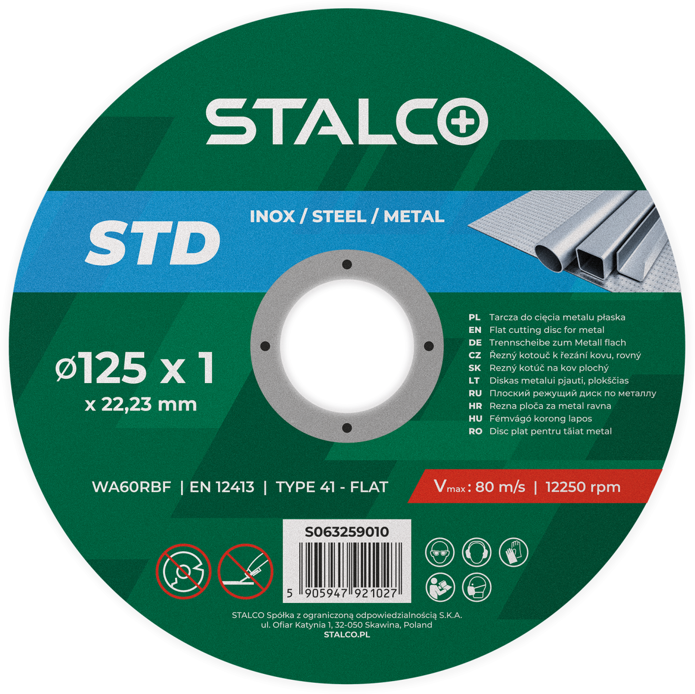 Abrasive wheels STD 125x1.0mm STALCO S063259010