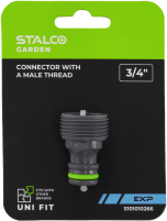 Connector with a male...