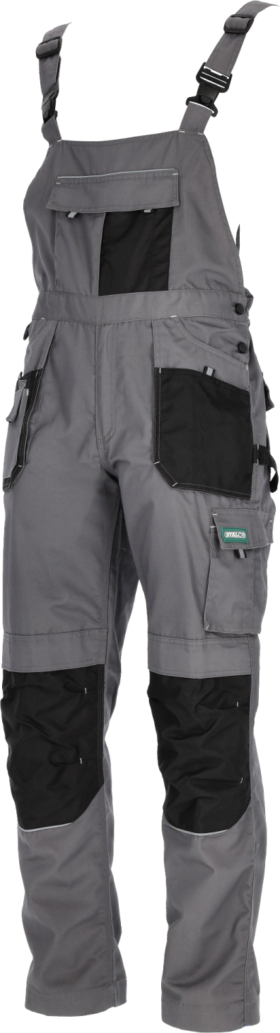 Work Bib Trousers BASIC LINE grey S-48 STALCO S-47864