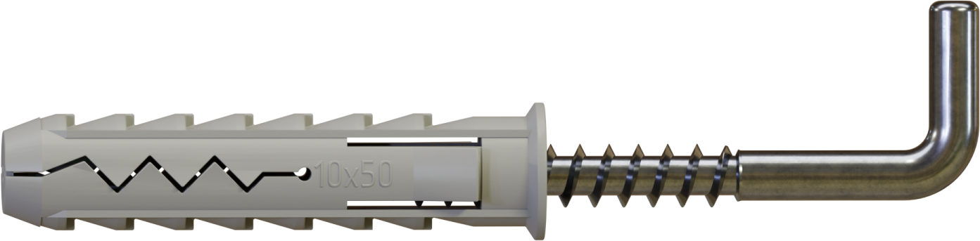 Expansion plug with hook ∅6/4x40mm, STALCO KHP06