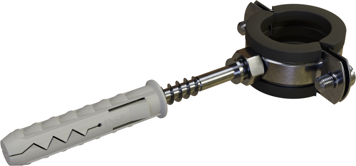 Pipe clamp with rubber ∅15-19mm STALCO URG038