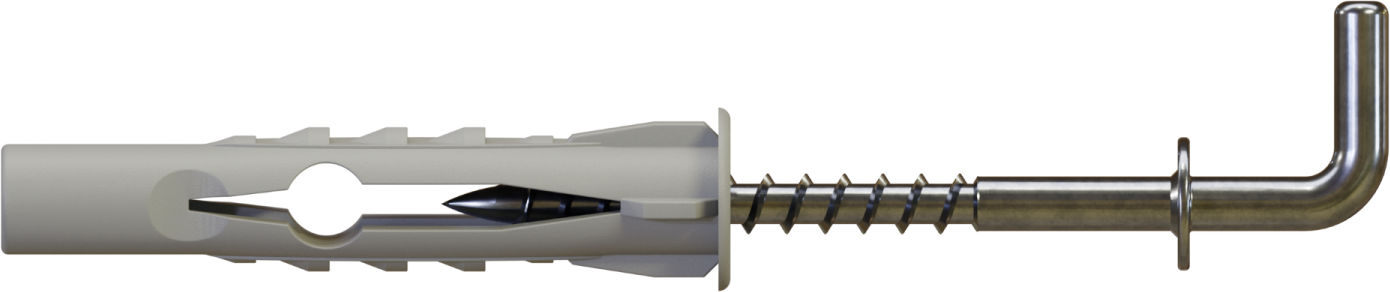 Universal expansion plug with hook ∅6mm, STALCO KUHP06048