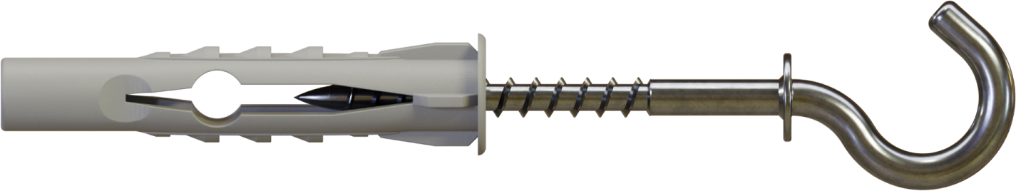 Kołek rozporowy uniwersalny z hakiem sufitowym 6x65 nylon (50/600) STALCO KUHS06065