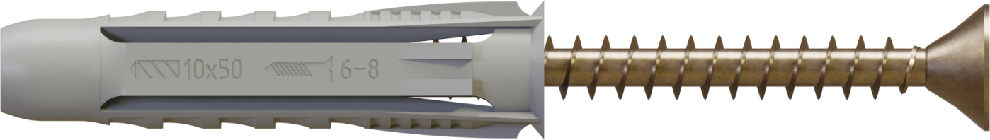 Universal plug with head screw RXS-6/4.0x40 nylon (100/1200) STALCO PERFECT RXS0640040