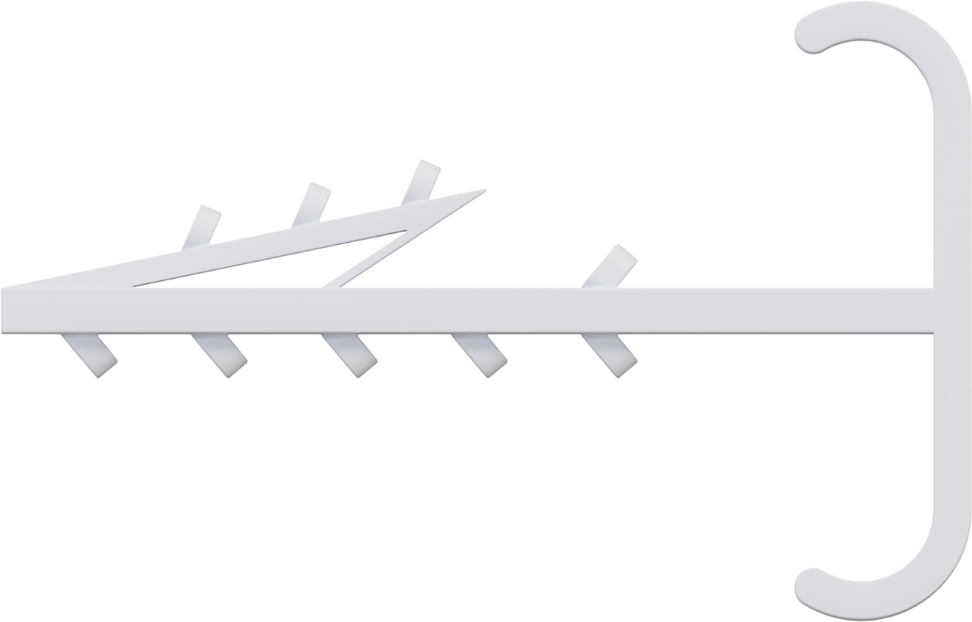 Double mounting bracket for flat cables STALCO UMTP10