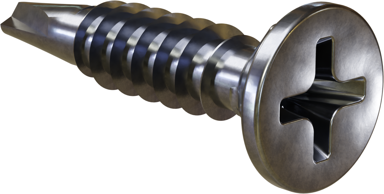 Self-Drilling Tex screw, countersunk head ∅3.9x19mm, zinc plated, STALCO WTEXPVC3919