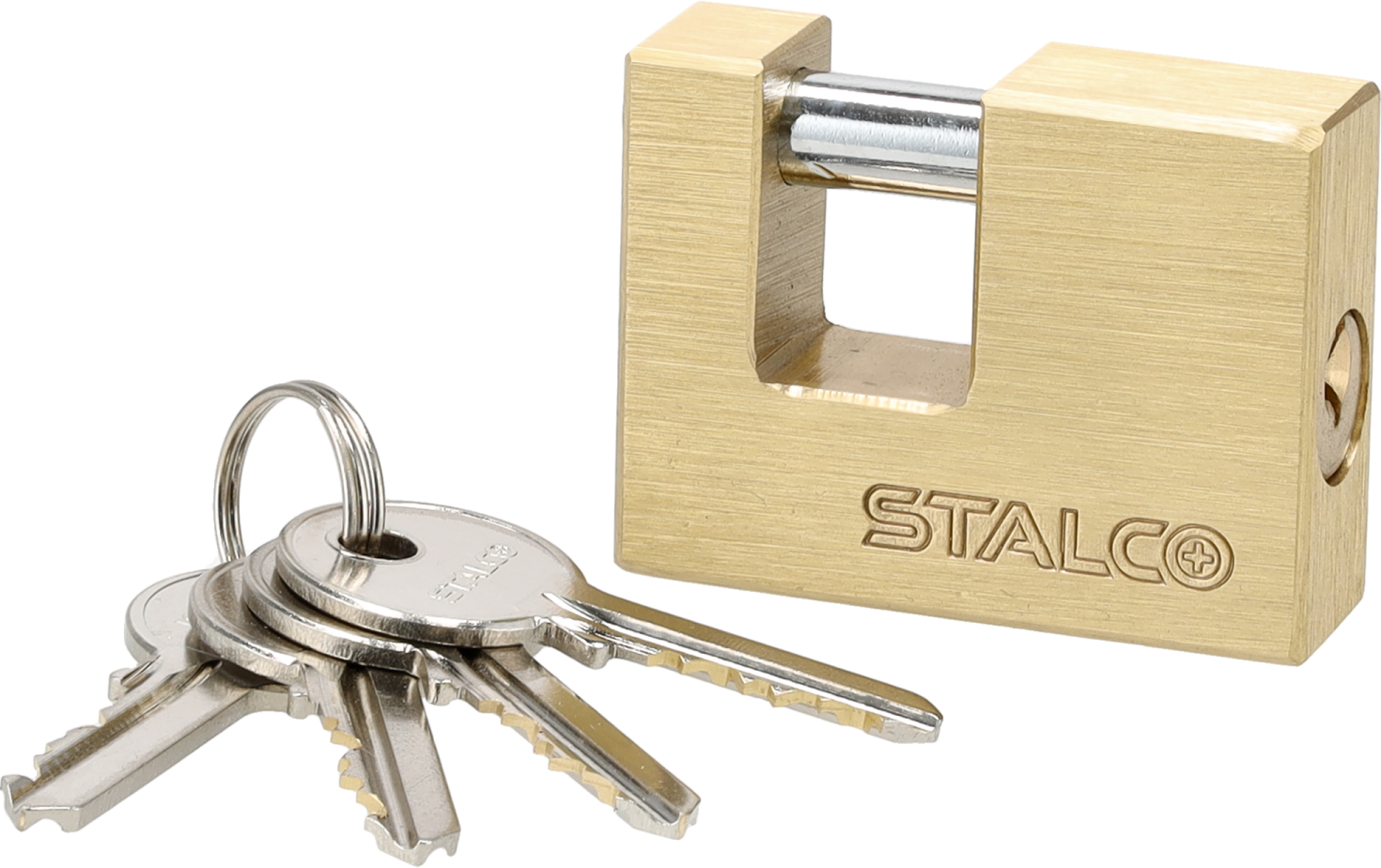 Brass rectangular padlock 50mm STALCO S024120250