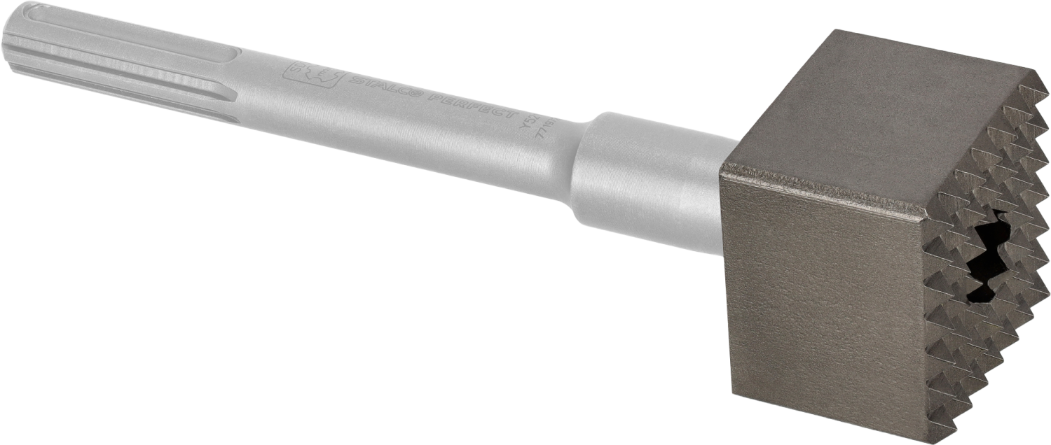 Bush hammer head for SDS max holder 60x60mm 7x7 teeth STALCO PERFECT S060572359