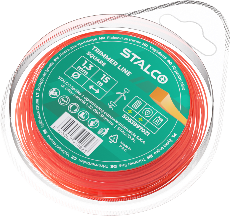 Trimmer line Square 1,3mm x 15m STALCO S053997021