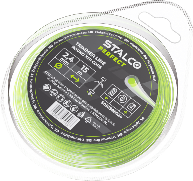 Trimmer line Round XTR Core 2,4mm x 15m STALCO PERFECT S053998024