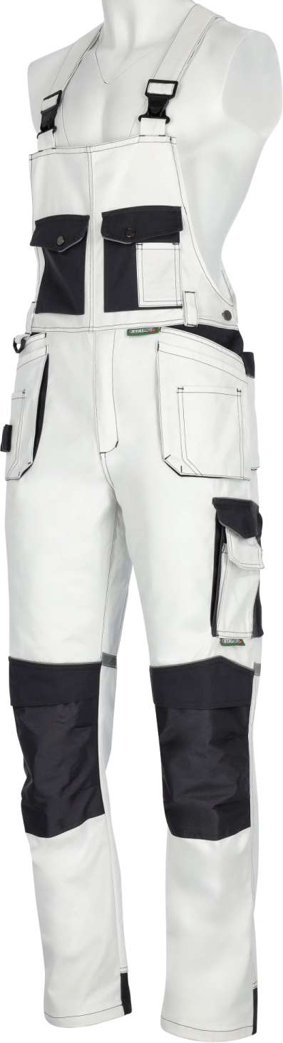 Work Bib Trousers ALLROUND LINE white S-48 STALCO S-42149