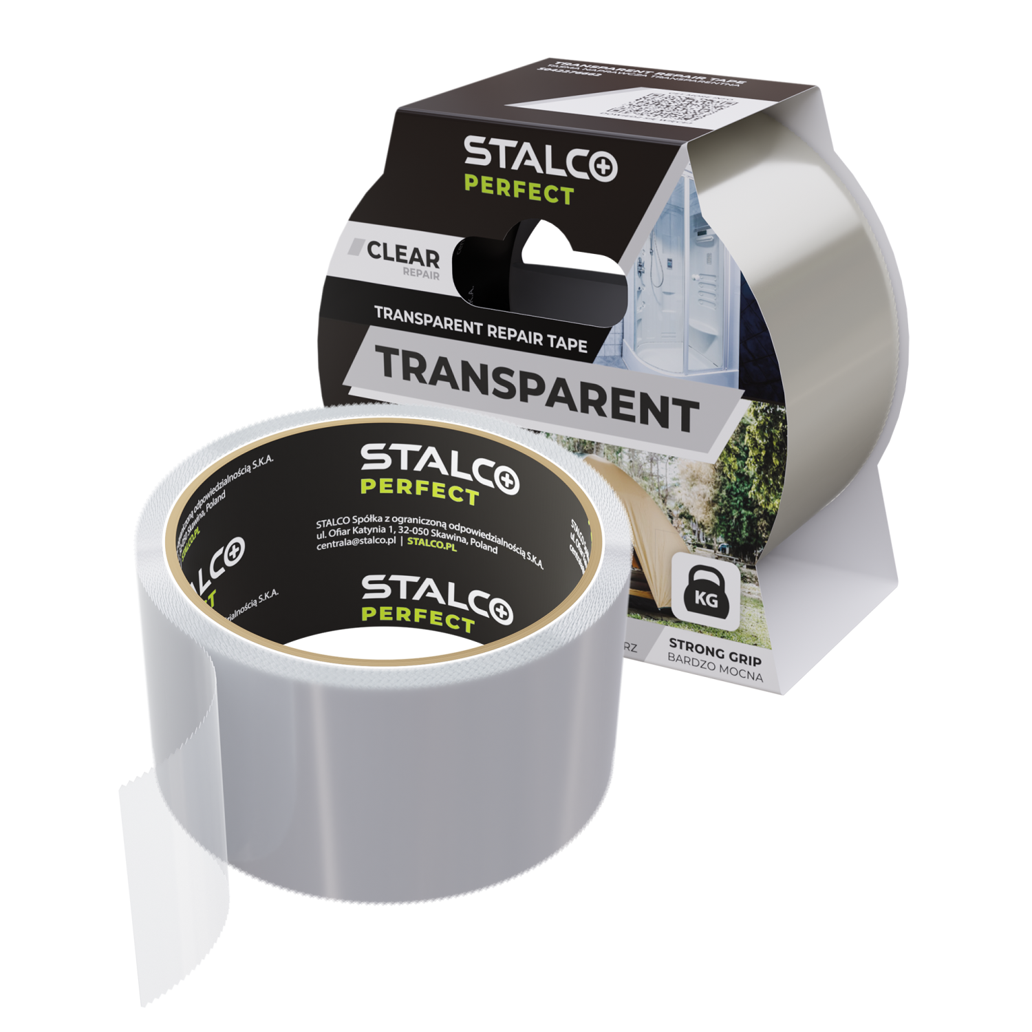 Taśma naprawcza transparentna 50mm x 5m STALCO PERFECT S042276662