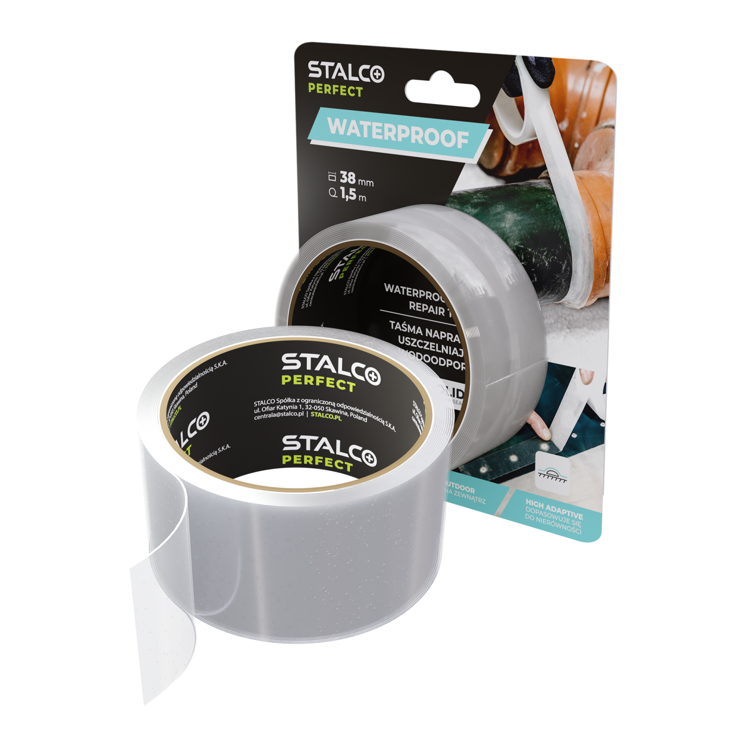 Taśma naprawcza uszczelniająca, wodoodporna 38mm x 1,5m STALCO PERFECT S042276663
