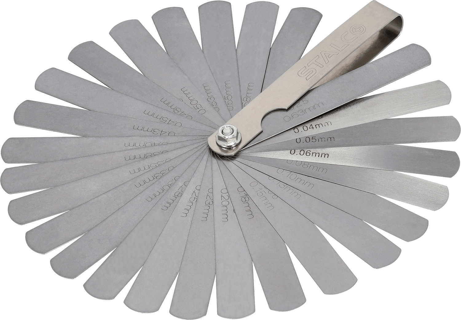 26pcs Feeler Gauge (0.04 - 0.63 mm) stainless steel  STALCO S010510226