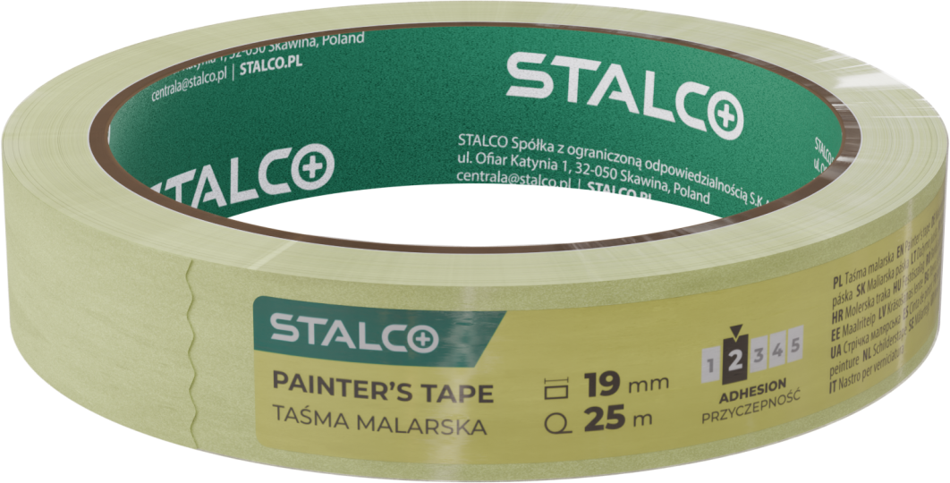 Taśma malarska 19mm x 25m papierowa (48szt) STALCO S042138219