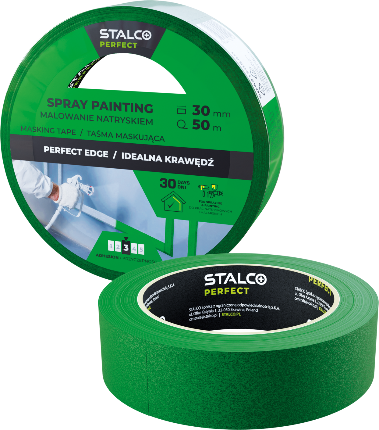 Taśma maskująca do malowania natryskiem