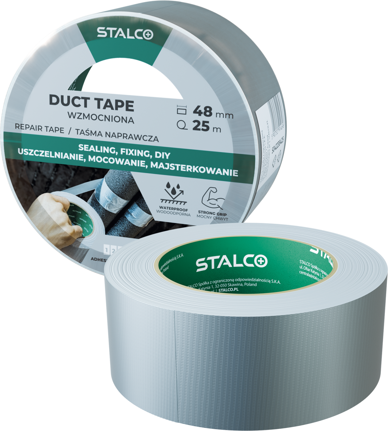 Taśma naprawcza duct tape 48mm x 5m (72szt) STALCO S042238405