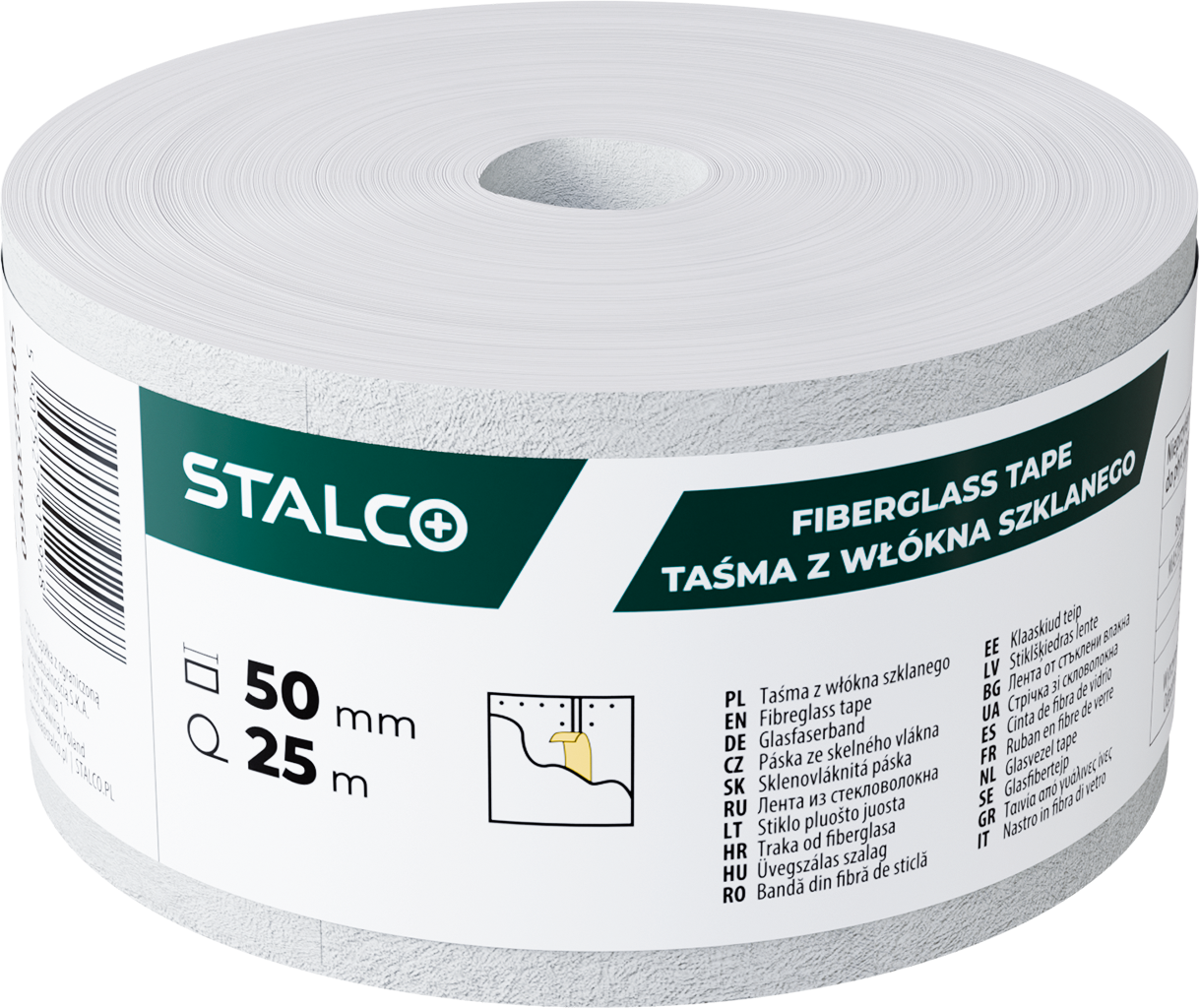 Fiberglass tape for plasterboard  50mmx25 m STALCO S-38560