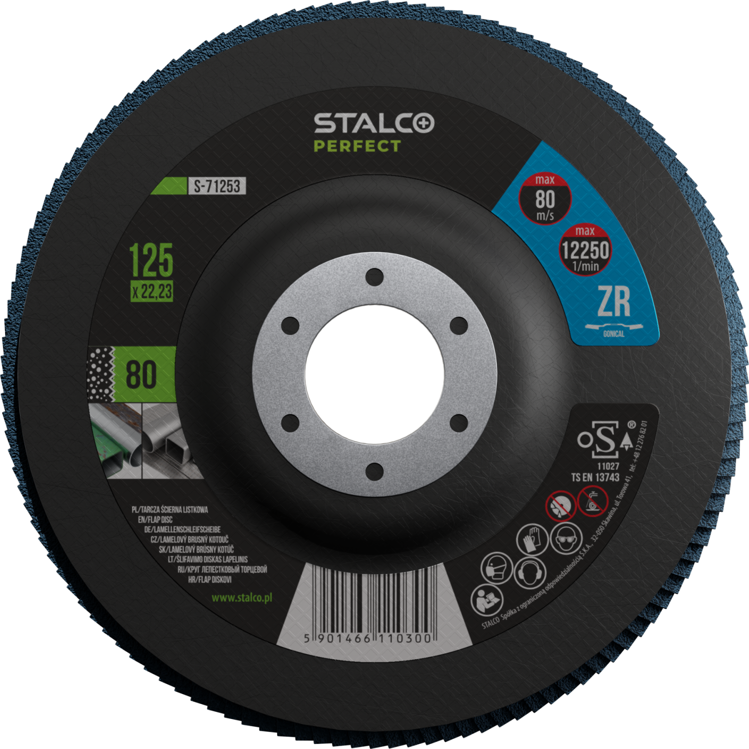 Tarcza ścierna listkowa cyrkon