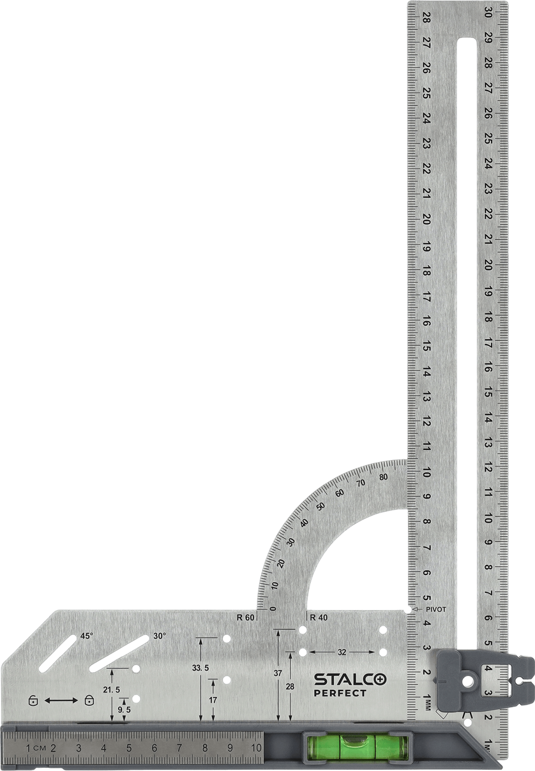Kątownik wielofunkcyjny ze stali nierdzewnej STALCO PERFECT S010417414