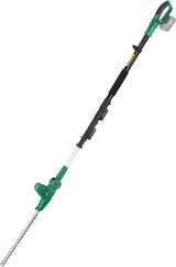 Cordless boom hedge trimmer...