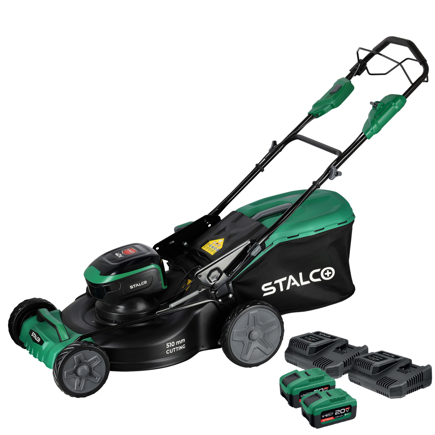 Cordless self propelled lawn mower LMS40-51BLSP 2x 8Ah 40V S-VOLT STALCO S-97719