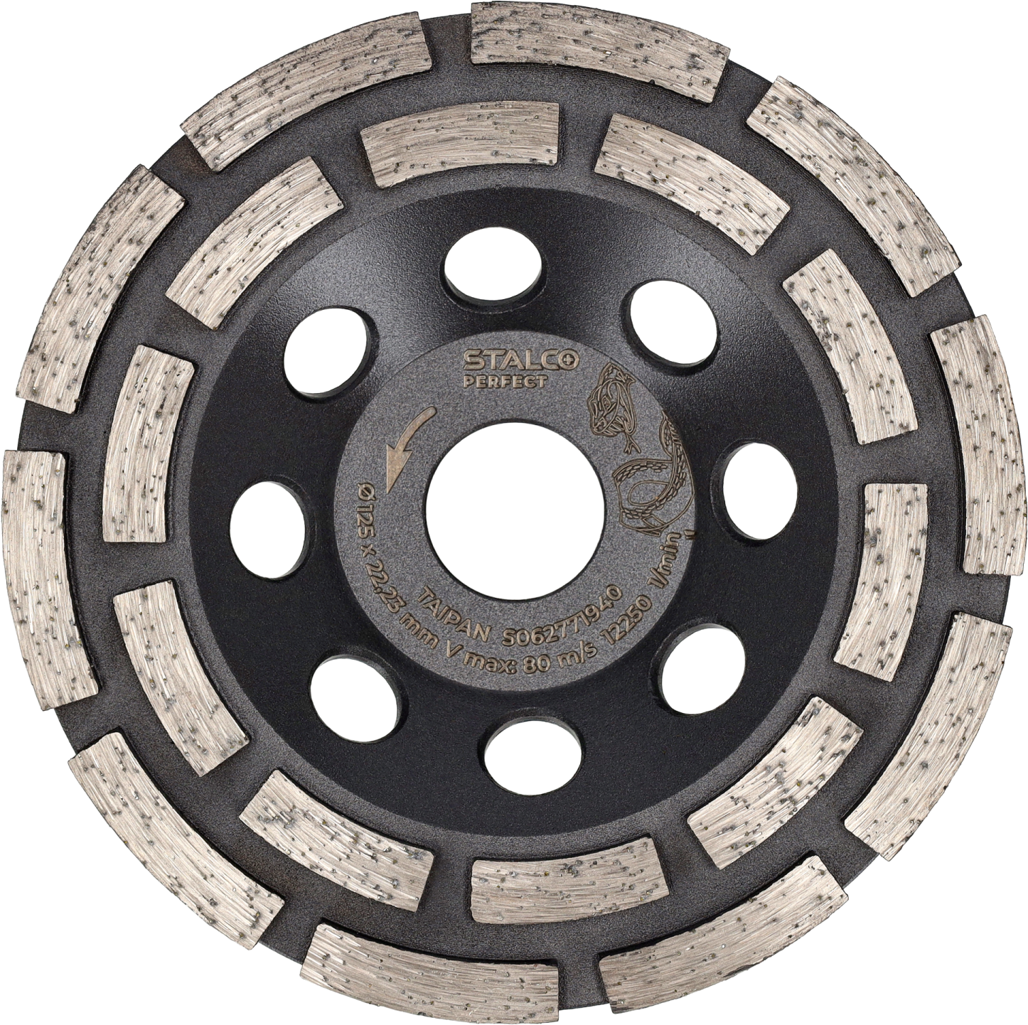 Tarcza diamentowa szlifierska ULTRA GRIND TAIPAN 125mm/2-rzędowa STALCO PERFECT S062771940