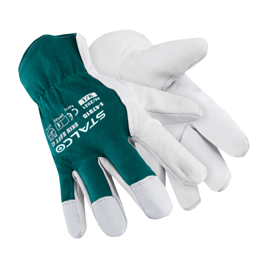 Rękawice skórzane łączone