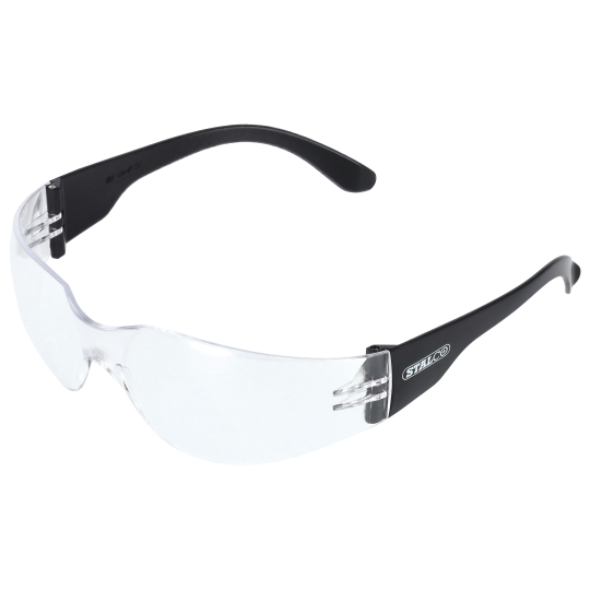 Clear safety goggles