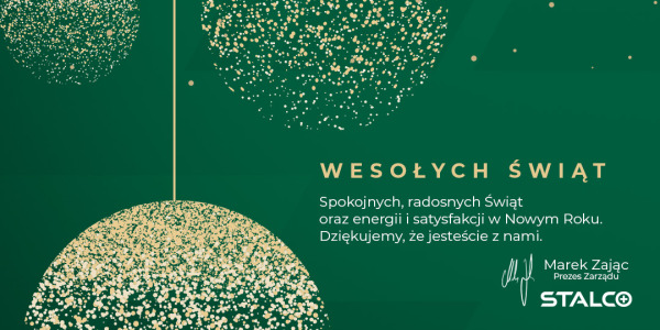 Świąteczne życzenia od STALCO